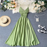 Stylish v neck backless dress summer dress HZ1022