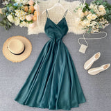 Stylish v neck backless dress summer dress HZ1022