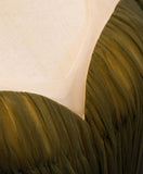 Simple green v neck tulle long prom dress green evening dress HZ1024