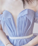 Purple tulle sequin long prom dress purple sequin evening dress HZ1024