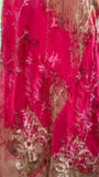 Vintage Rose Pink Floral Mermaid Backless Chiffon Long Prom Dress Evening Dress HZ1022
