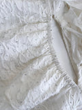 Vintage Gorgeous White Irregular Strap Pearl Lace Prom Dress Evening Dress Bridesmaid Dress HZ1022