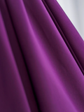 Ball Gown Short Sleeves Grape Satin Long Prom Dresses HZ1024