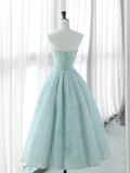 A-Line Sweetheart Neck Tulle Lace Prom Dress HZ1024