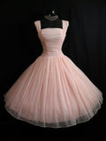 Modest Ball Gown Straps Tulle Birthday Outfits Homecoming Dress HZ1024