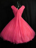 Vintage 1950's Short Tulle Knee Length Sleeveless Homecoming Dresses HZ1024
