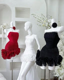 Sexy Sheath Off The Shoulder Tulle Birthday Dress Homecoming Dresses HZ1024