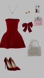Vintage A line Strapless Velvet Red Homecoming Dress 18th Birthday Outfits HZ1024