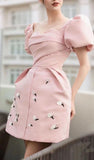 Cute A Line Sweetheart Short Pink Homecoming Dress Birthday Outfit HZ1024