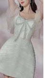 Pretty A line Short Sleeves White Homecoming Dress Short Cocktail Dress HZ1024