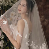 Unique Sheath Straps Satin Long White Slit Wedding Dresses HZ1024