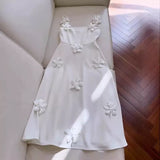 Simple A line Straps White Tea Lenghth Prom Dresses Simple Party Dress HZ1024