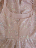 Chic A line Straps Pink Sequin Prom Dresses Sexy Evening Dress HZ1024