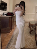 Sexy Bodycon Mermaid Long Prom Dresses New Fashion Strap Evening Party Dress HZ1024