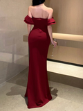 Sexy Bodycon Long Dresses for Women Ruffles Prom Dress Party Dress HZ1024