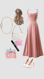 Modest A Line Spaghetti Straps Pink Silk Satin Long Prom Dress Evening Dresses HZ1024