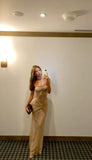 Sexy Mermaid Strapless Slim Fit Champagne Sequin Prom Dress Long Evening Dresses HZ1024
