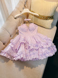 Cute Ball Gown Spaghetti Straps Pink Short Homecoming Dresses 18th Birthday Outfit HZ1024