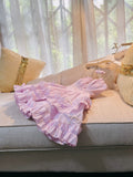 Cute Ball Gown Spaghetti Straps Pink Short Homecoming Dresses 18th Birthday Outfit HZ1024