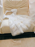 Modest A Line Strapless White Short Tulle Homecoming Dresses Party Dress HZ1024