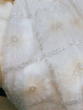 Modest A Line Strapless White Short Tulle Homecoming Dresses Party Dress HZ1024