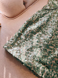 Modest Sheath Straps Sequin Green Short Homecoming Dresses Birthday Outfits With Beads HZ1024