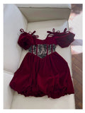Cute A Line Spaghetti Straps Velvet Red Homecoming Dresses Birthday Outfits With Beads HZ1024