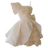 Pretty Ball Gown Straps Lace Flowers Homecoming Dresses Birthday Outfits With Bow HZ1024