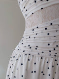 Modest A line Spaghetti Straps White Chiffon Prom Dress Formal Dresses HZ1024