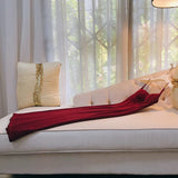 Modest Sheath Spaghetti Straps Burgundy Velvet Slit Prom Dress Formal Dresses HZ1024