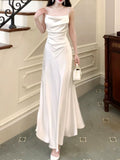 Pretty Sheath Spaghetti Straps Chiffon Prom Dresses Evening Dress With Jacket HZ1024
