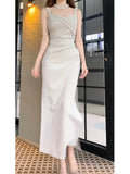 Pretty Sheath Straps Ankle Length Prom Dresses Simple Evening Dress HZ1024