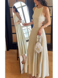 Pretty Sheath Scoop Ankle Length Prom Dresses Simple Evening Dress HZ1024