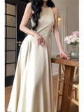 Pretty Sheath Scoop Ankle Length Prom Dresses Simple Evening Dress HZ1024