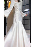 Vintage Sheath Strapless Ivory Long Sleeves Prom Dresses HZ1024