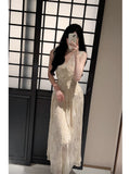 Classy A Line V Neckline Ankle Length Lace Prom Dresses Evening Dress HZ1024