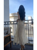 Classy A Line V Neckline Ankle Length Lace Prom Dresses Evening Dress HZ1024