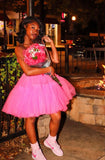Ball Gown 16th Birthday Outfit Hoco Dress Pink Short Tulle Ruffles Homecoming Dresses HZ1024