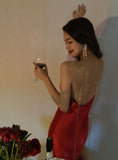 Red Evening Dresses Sexy Formal Party Dresses Spaghetti Strap Senior Homecoming Dress HZ1024