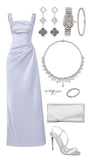 Elegant Sheath Straps Lilac Silver Beads Long Prom Dresses Formal Dress HZ1024
