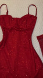 16th Birthday Sheath Spaghetti Straps Red Sequin Homecoming Dresses Short Mini Party Dress HZ1024
