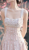 20th Birthday A line Straps Satin Pink Homecoming Dresses Short Party Dress HZ1024