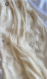 Pretty Sheath Halter Sleeveless Ivory Chiffon Prom Dresses Long Evening Dress HZ1024