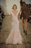 Pretty Mermaid V neckline Long Chiffon Prom Dresses Evening Dress HZ1024