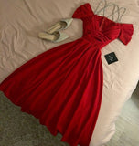 18th Birthday A line Spaghetti Straps Red Homecoming Dresses Knee Length Party Dress HZ1024