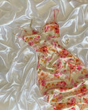 Elegant A Line Spaghetti Straps Long Floral Pink Prom Dresses Evening Dress HZ1024