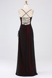 Sheath Spaghetti Straps Floor Length Evening Gown Party Prom Dress HZ1024