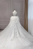Elegant Mermaid Sweetheart Tulle Lace Long Wedding Dresses HZ1024