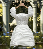 Adorable Straps Bow-Knot Appliques Short Cocktail Homecoming Dresses Party Dress HZ1024