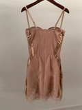 Sexy A Line Straps Brown Birthday Dress Satin Homecoming Dresses HZ1024